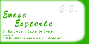 emese eszterle business card